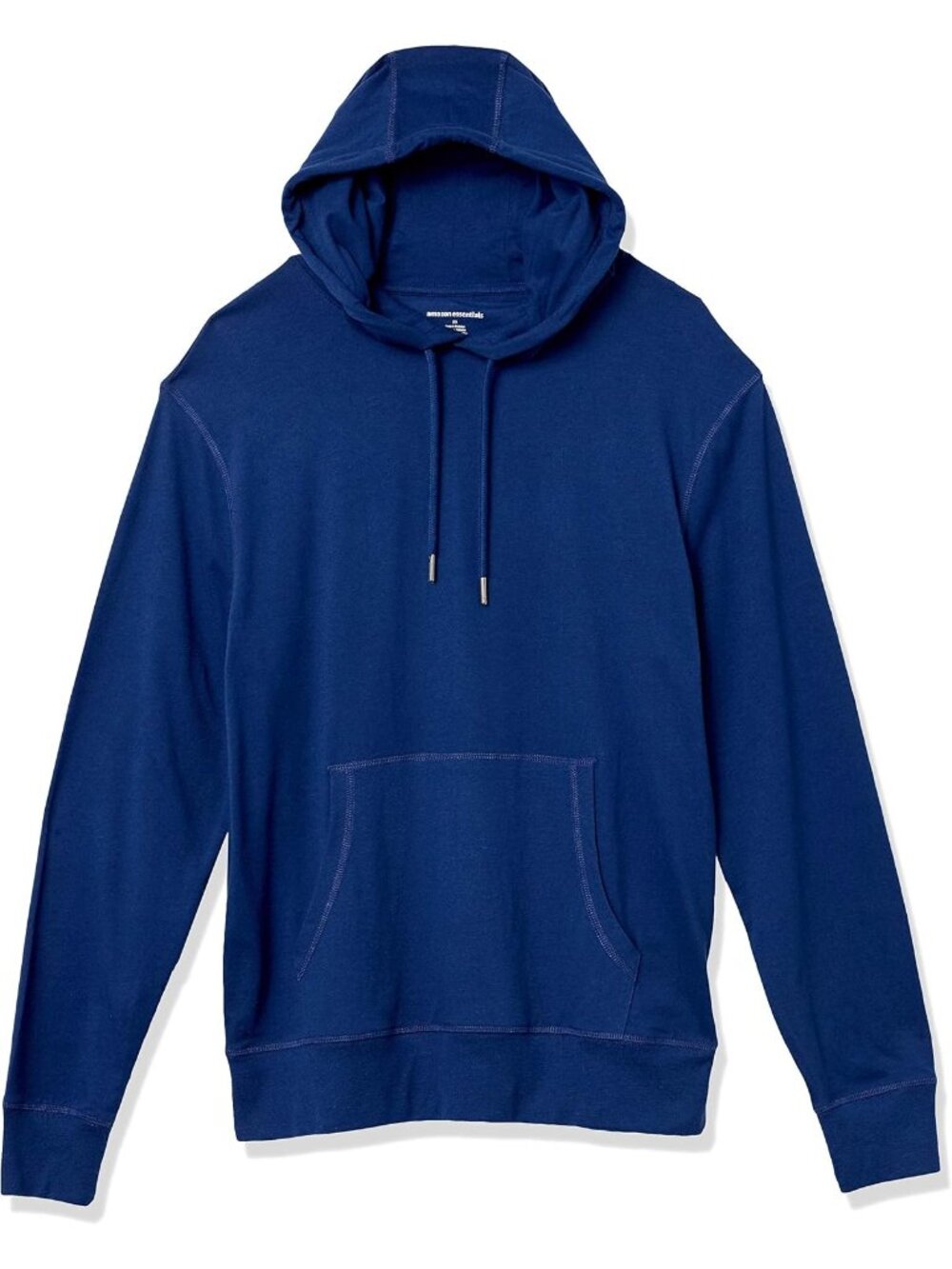 Amazon Essentials Men's Blue Lightweight SOLID Pullover Jersey Hoodies